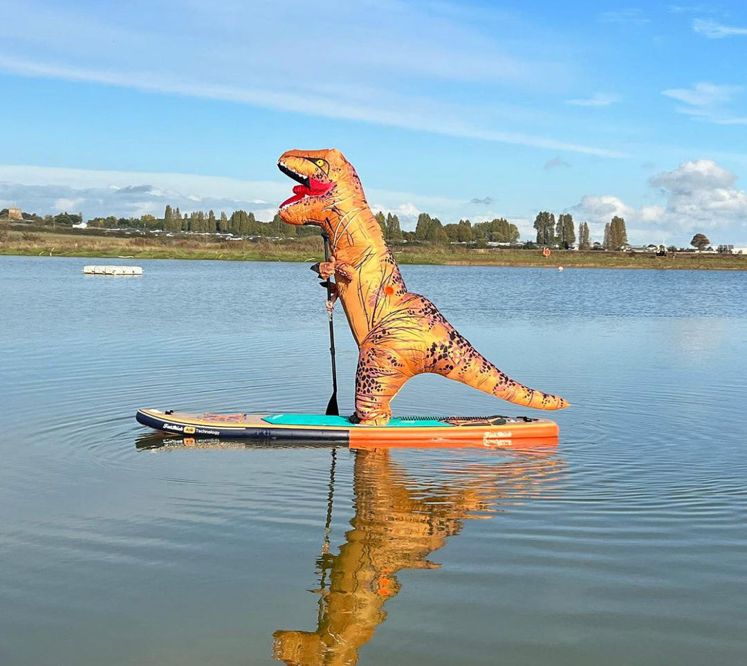 Planche de paddle gonflable Wooden Menace 11'2 SUP - Ensemble complet